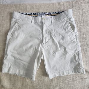 Denim & Flower White Shorts